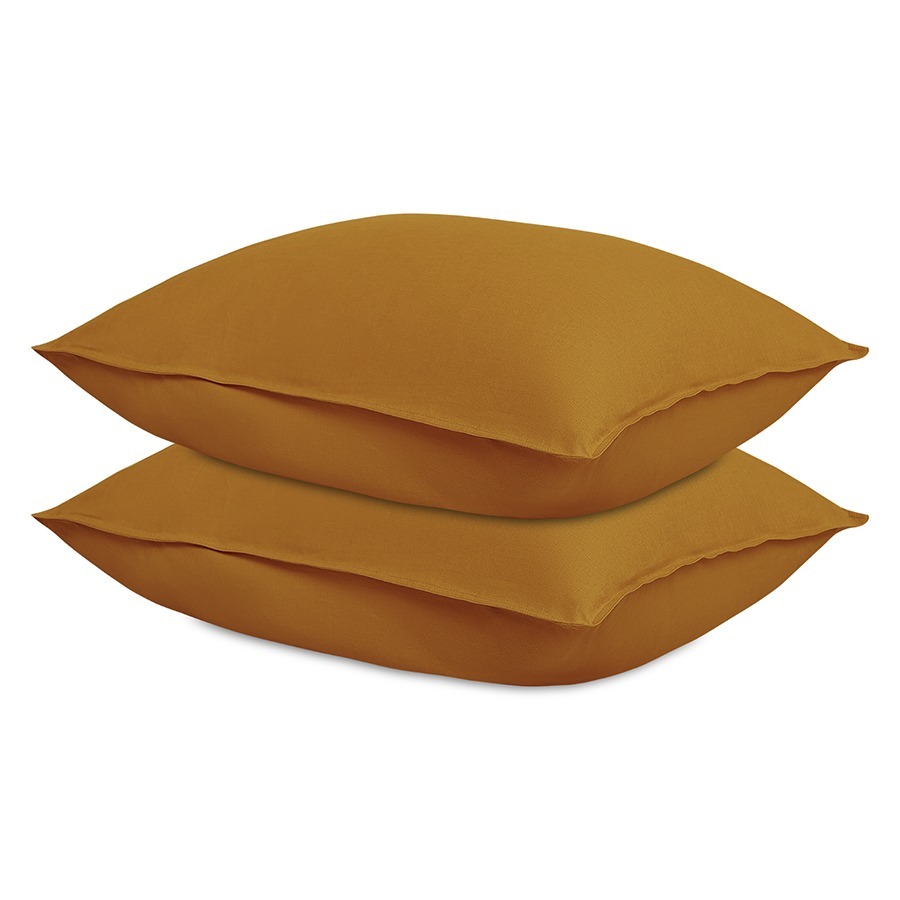 Фото Набор наволочек изо льна и хлопка цвета карри из коллекции essential, 50х70 см (77146) - интернет-магазин МегаТерем в Москве