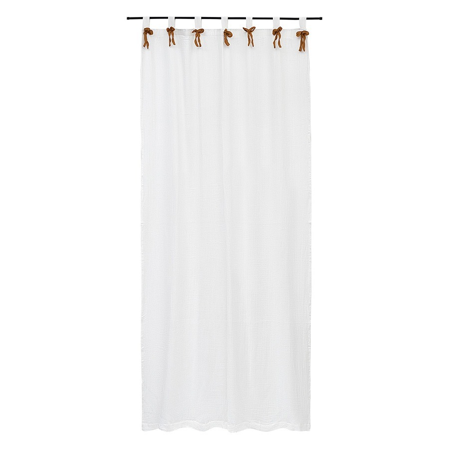 Фото Штора из муслина с декором цвета карри из коллекции essential, 150х290 см (77783) - интернет-магазин МегаТерем в Москве