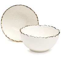 Набор салатников lefard "charm" 2 шт. 11*5,5 см 250 мл (с золотой линией) (779-355) 