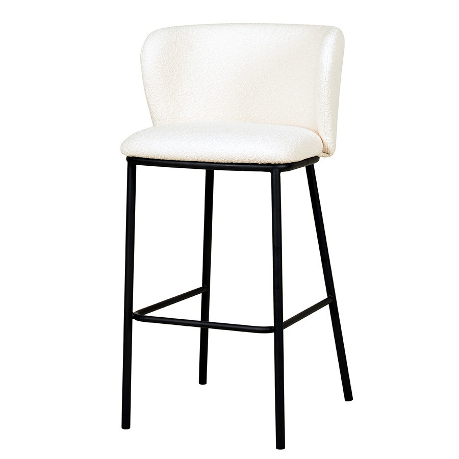 Фото Стул барный foggy, букле, молочный (78067) - интернет-магазин МегаТерем в Москве