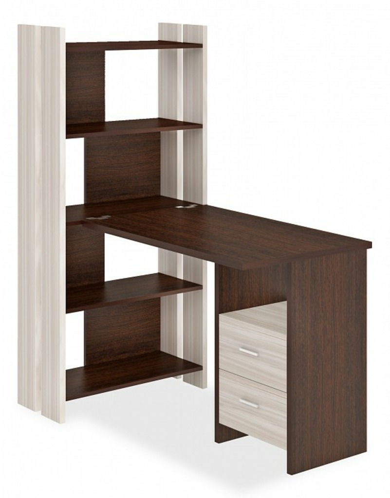 Фото Стол компьютерный Домино Лайт СТЛ-ОВ+С100Прям+ТЯЛ MER_STL-OV-S100Pryam_KV - интернет-магазин МегаТерем в Москве