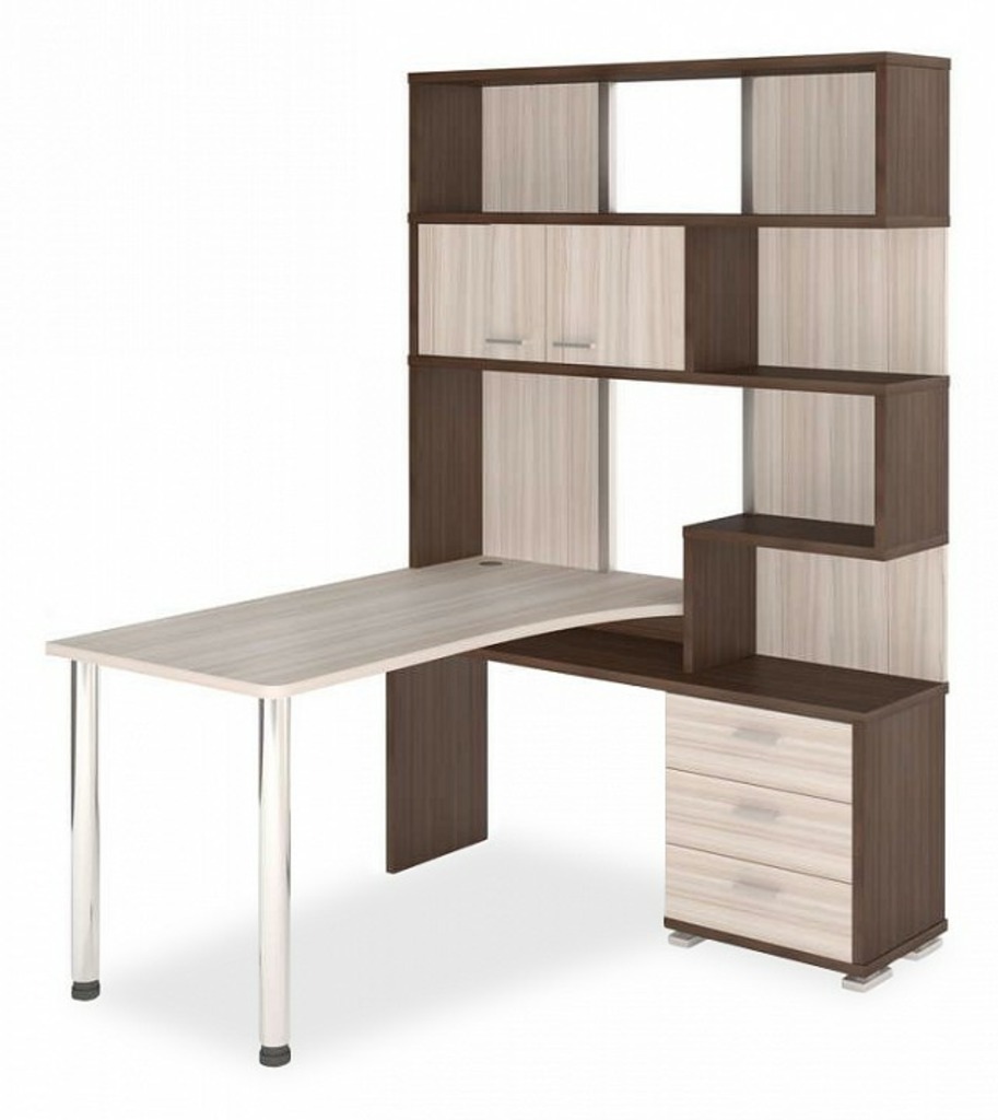 Фото Стол компьютерный Домино СР-420/150 MER_SR-420-150-SHKK-CH-LEV - интернет-магазин МегаТерем в Москве