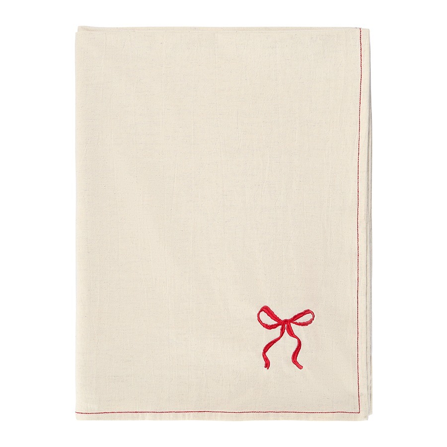 Фото Скатерть fancy bows бежевого цвета из коллекции essential, 180х240 см (79433) - интернет-магазин МегаТерем в Москве