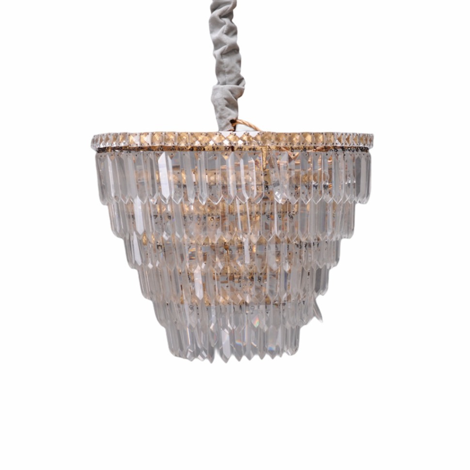 Фото Люстра LI-05-242, металл, стекло, gold, ROOMERS FURNITURE - интернет-магазин МегаТерем в Москве