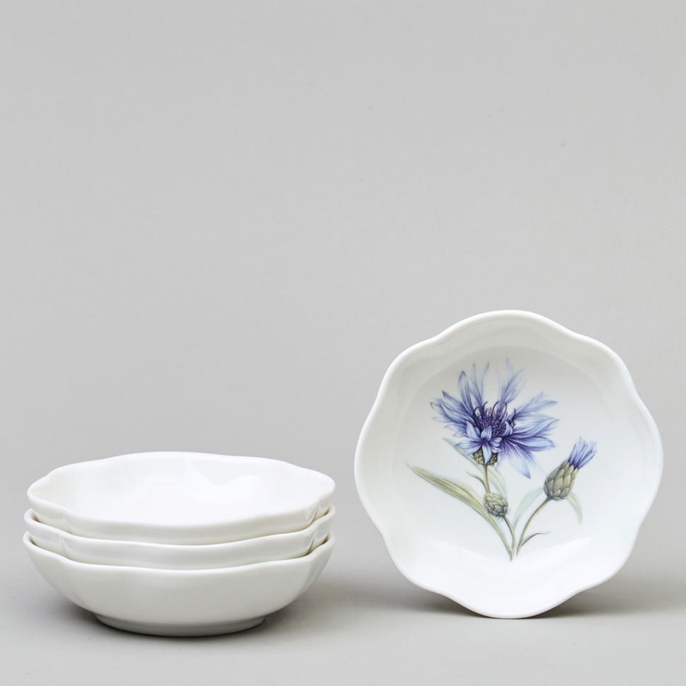 Фото Набор розеток lefard васильки 4 шт. 10 см (760-836)  - интернет-магазин МегаТерем в Москве