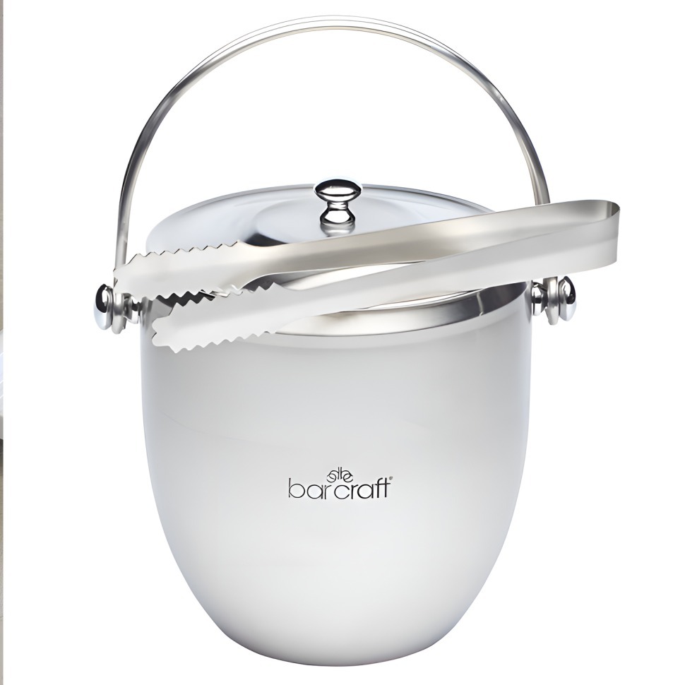 Фото Ведерко для льда с крышкой и щипцами BarCraft из нерж/стали KCBCICEBUC - интернет-магазин МегаТерем в Москве