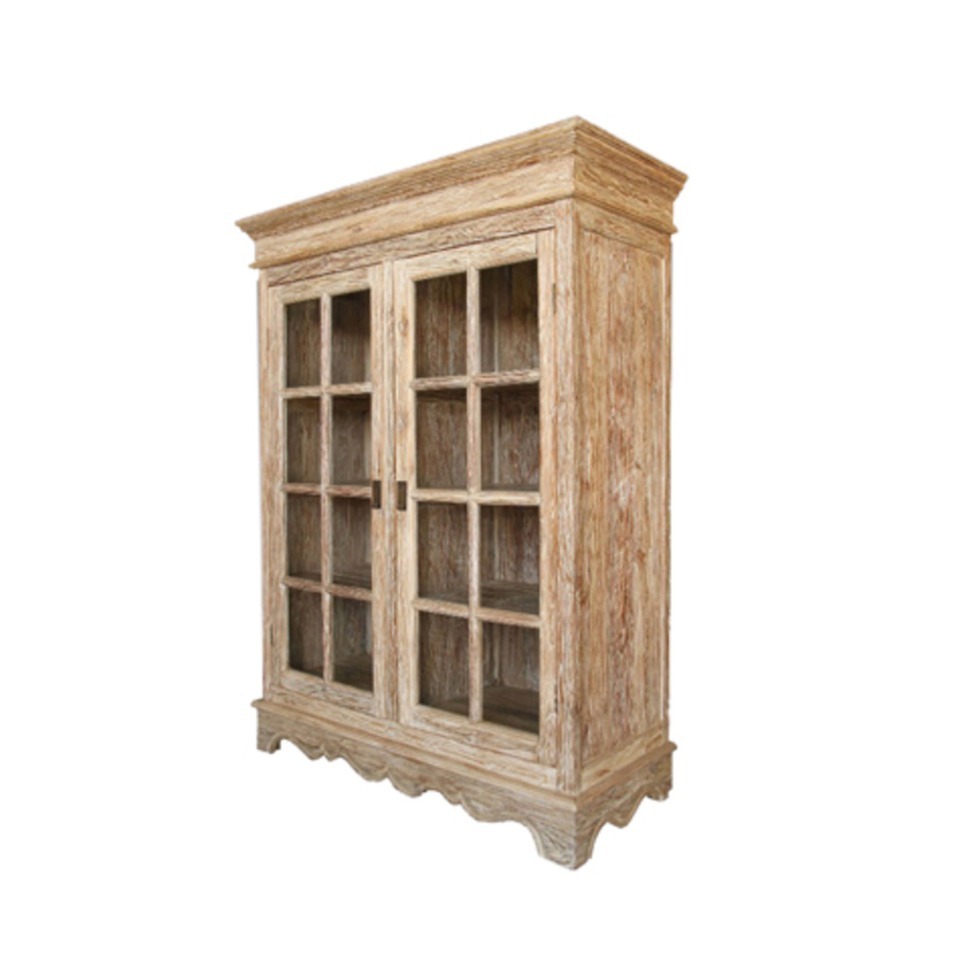 Фото Шкаф INDIQUE 7CBIDQ145060210, массив тикового дерева, Indoor grey, ROOMERS FURNITURE - интернет-магазин МегаТерем в Москве