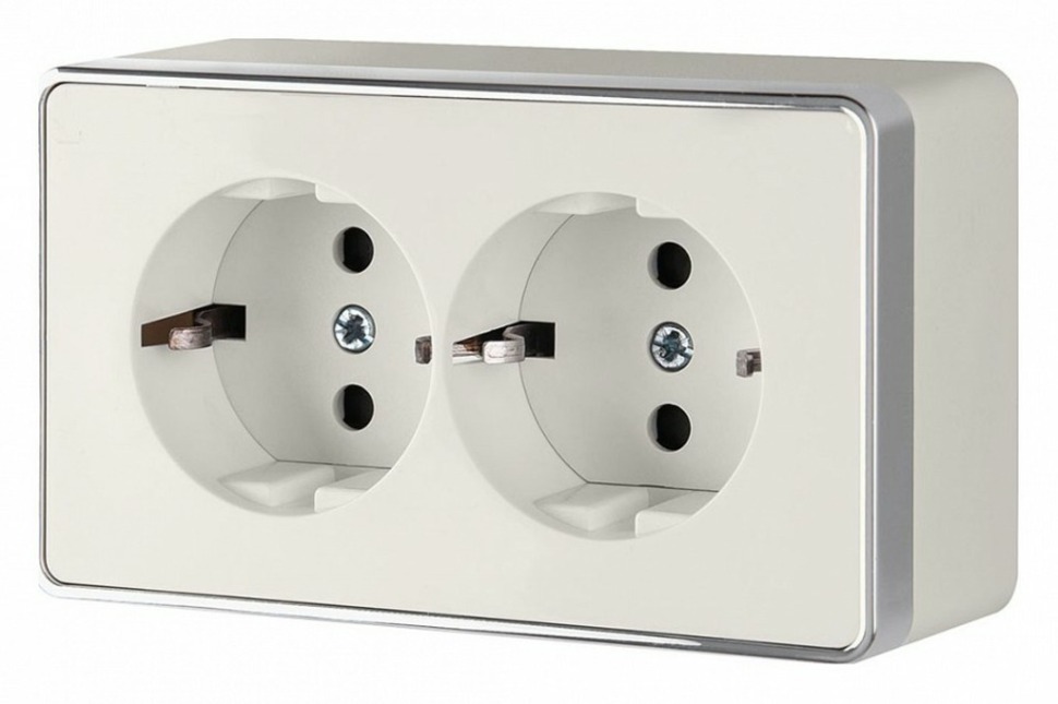 Фото Розетка двойная с заземлением Werkel Gallant (слоновая кость) W5072103 WRK_a051560 - интернет-магазин МегаТерем в Москве