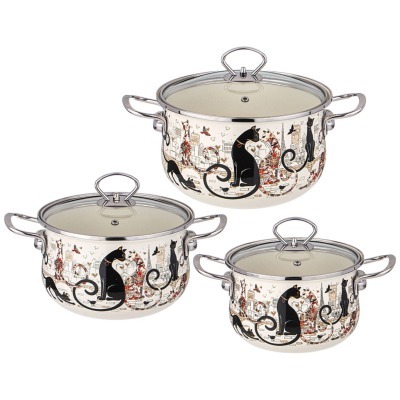 Набор кастрюль agness эмали...