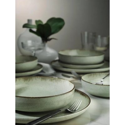 Комплект столовой посуды "Жемчужное настроение" 24 предметов зеленый P03