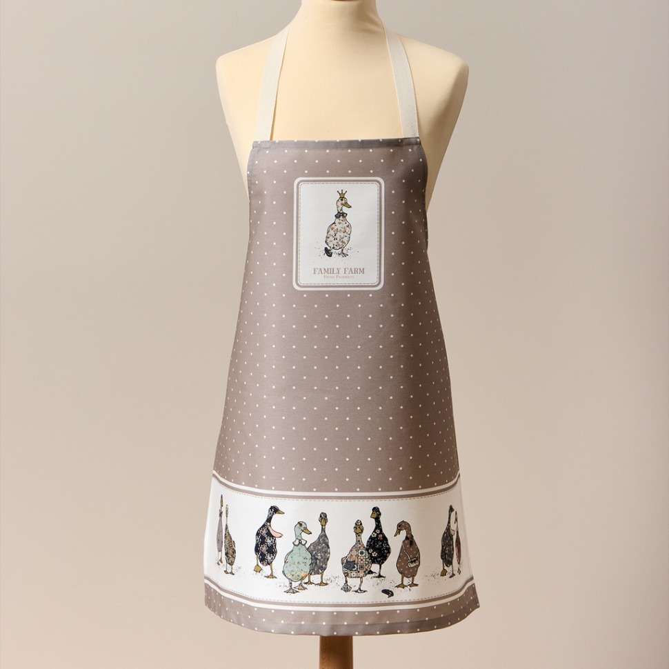 Фото Фартук family farm,60х70см 100% хлопок, капучино, кайма,твил,пропитка Lefard (850-749-7) - интернет-магазин МегаТерем в Москве