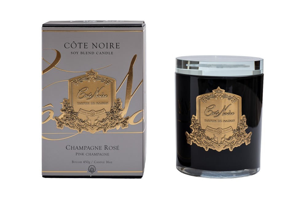 Фото Свеча ароматическая Pink Champagne в стакане в упаковке 450 гр. (TT-00014721) - интернет-магазин МегаТерем в Москве