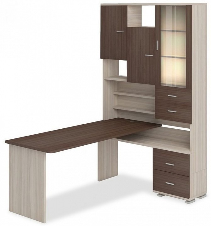 Фото Стол компьютерный Домино СР-620/180 MER_SR-620-180-KSHSH-CH-PRAV - интернет-магазин МегаТерем в Москве