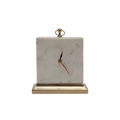 Часы настольные белый мрамо...