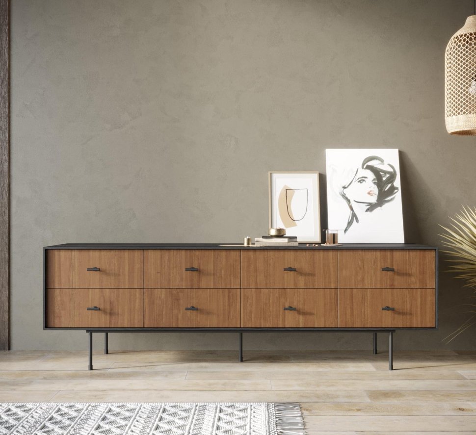 Фото Комод с восемью ящиками Emerson арт EM03-ET - интернет-магазин МегаТерем в Москве