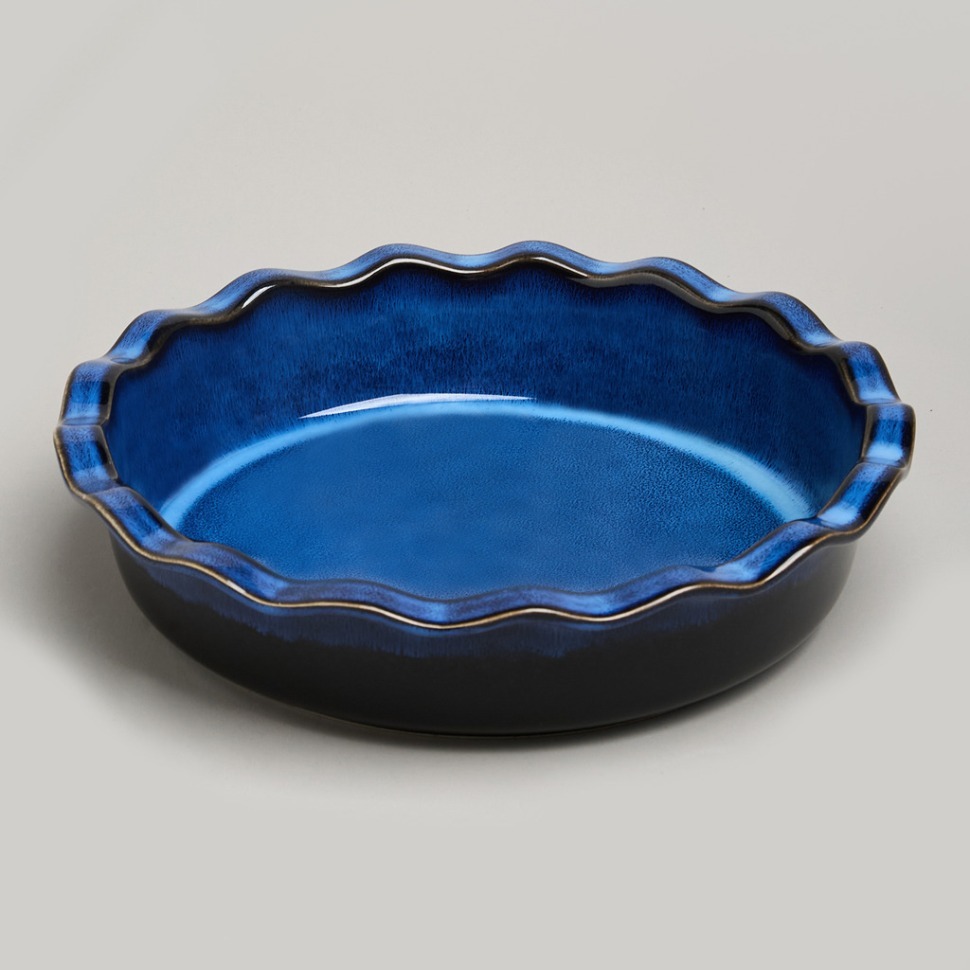 Фото Форма для запекания круглая reactive blue 27*6,5 см 1500 мл Agness (780-131) - интернет-магазин МегаТерем в Москве