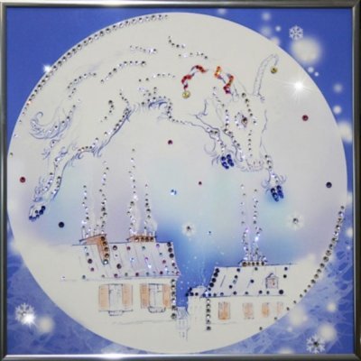 Картина Над городом с крист...