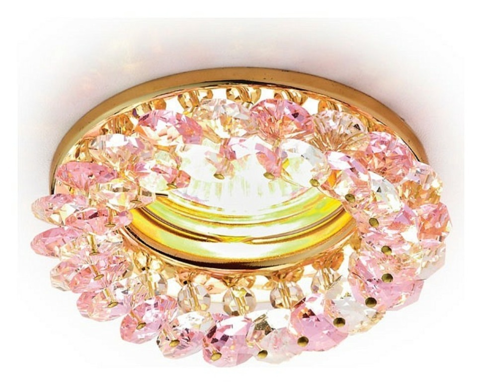 Фото Встраиваемый светильник Ambrella Light Crystal K206 K206 PI/G AMBR_K206_PI_G - интернет-магазин МегаТерем в Москве