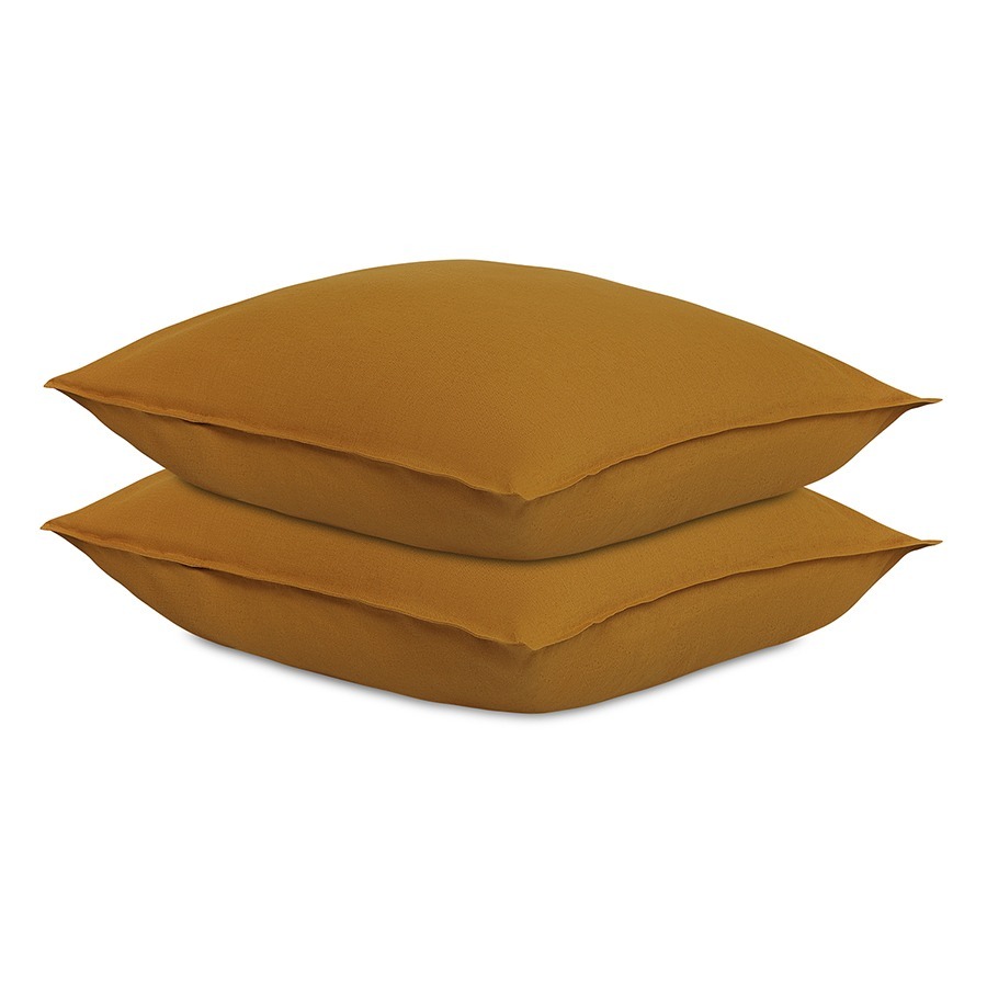 Фото Набор наволочек изо льна и хлопка цвета карри из коллекции essential, 70х70 см (77147) - интернет-магазин МегаТерем в Москве