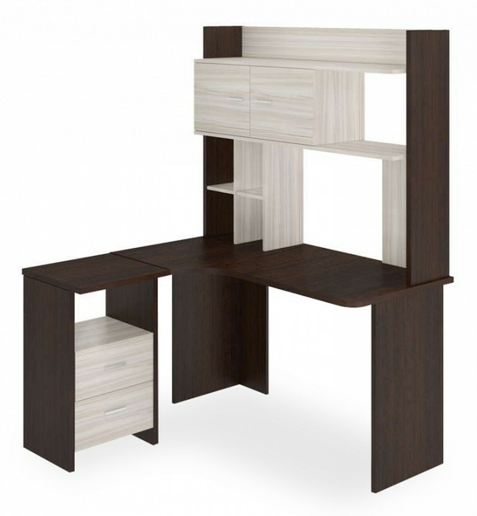 Фото Стол компьютерный Домино Lite СКЛ-Угл130+НКЛХ-130 ВК ЛЕВ MER_SKL-Ugl130-NKLH-130_VK_LEV - интернет-магазин МегаТерем в Москве