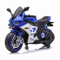 Детский электромотоцикл Ducati (12V, EVA, ручка газа, спидометр) (FT-821-BLUE-WHITE)