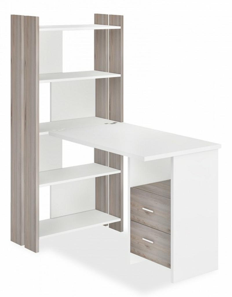 Фото Стол компьютерный Домино Лайт СТЛ-ОВ+С100Прям+ТЯЛ MER_STL-OV-S100Pryam_NBE - интернет-магазин МегаТерем в Москве