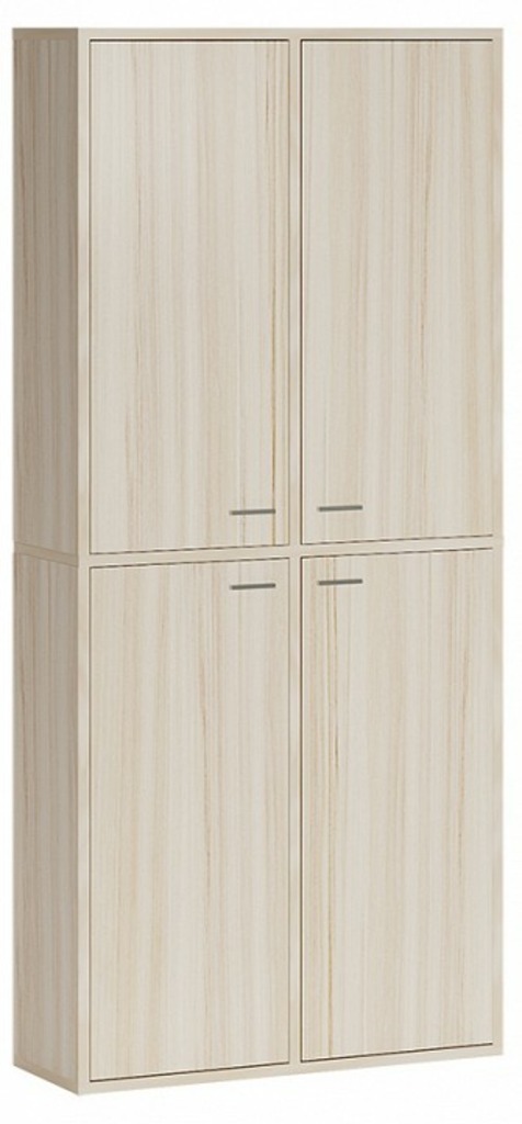 Фото Шкаф книжный Домино СУ(ш2в2)+4ФГ MER_SUsh2v2-4FG-K-karamel - интернет-магазин МегаТерем в Москве