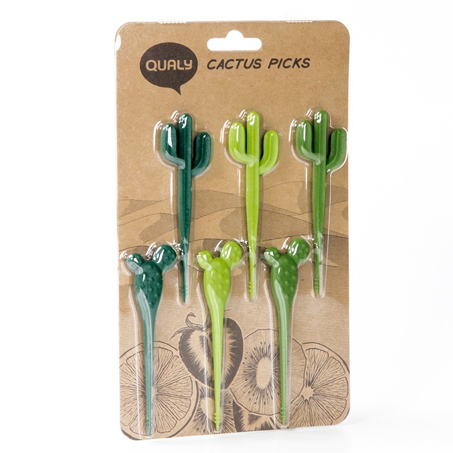 Фото Набор шпажек для канапе cactus, зеленый (59851) - интернет-магазин МегаТерем в Москве