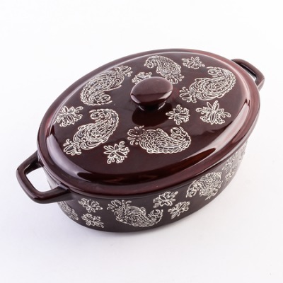 Кастрюля керамическая с кры...