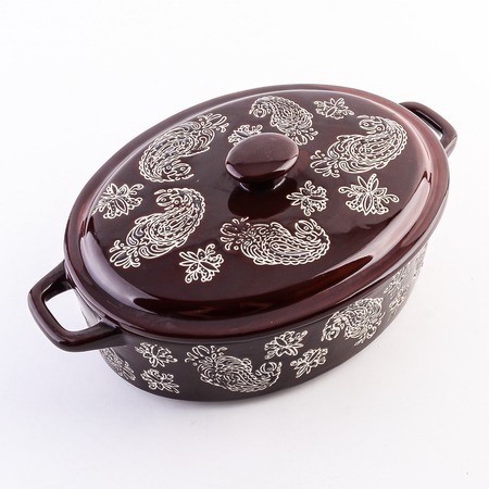 Фото Кастрюля керамическая с крышкой LORAINE (60368) - интернет-магазин МегаТерем в Москве