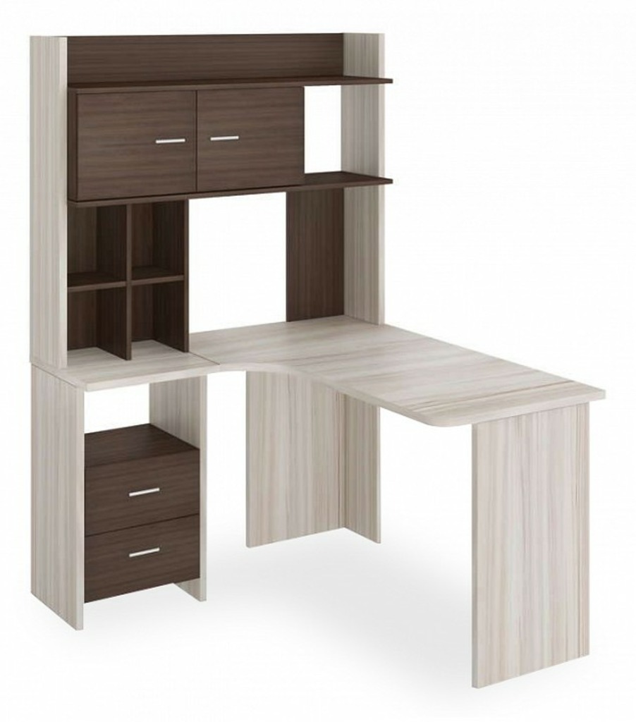 Фото Стол компьютерный Домино Lite СКЛ-Угл130+НКЛХ-120 КШ ЛЕВ MER_SKL-Ugl130-NKLH-120_KSH_LEV - интернет-магазин МегаТерем в Москве