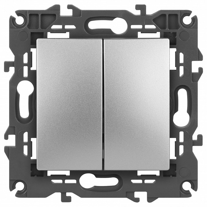 Фото Переключатель двухклавишный без рамки Эра Эра Elegance 14-1106-03 ER_B0034245 - интернет-магазин МегаТерем в Москве