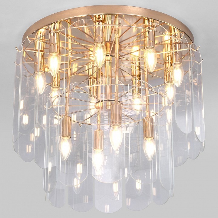 Фото Потолочная люстра Eurosvet Claire 60170 золото EV_a069015 - интернет-магазин МегаТерем в Москве