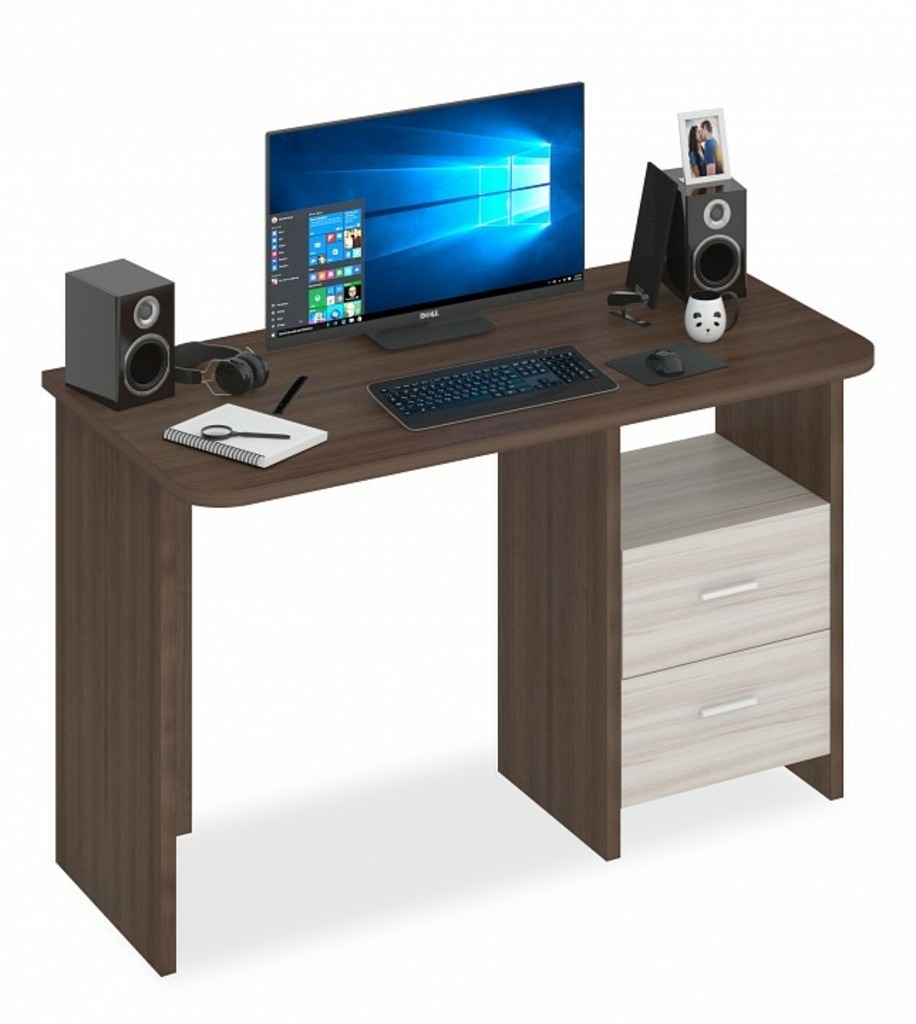 Фото Стол письменный Домино Lite СКЛ-Прям120Р MER_SKL-Pryam120R_SHK - интернет-магазин МегаТерем в Москве