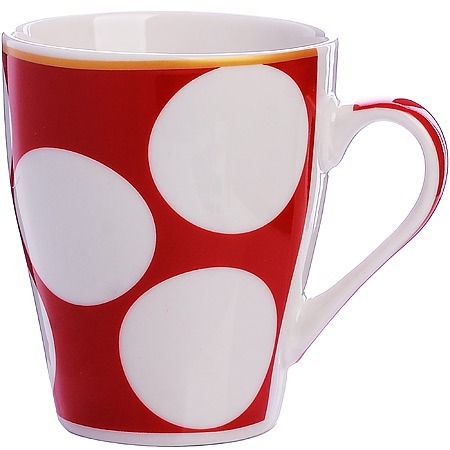 Фото Кружка 340 мл Горох Red White LORAINE (9-31232-1) - интернет-магазин МегаТерем в Москве