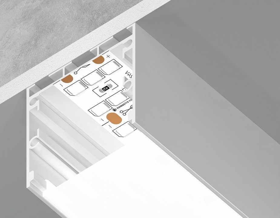 Фото Короб накладной Ambrella Light Profile System GP GP2550WH AMBR_GP2550WH - интернет-магазин МегаТерем в Москве