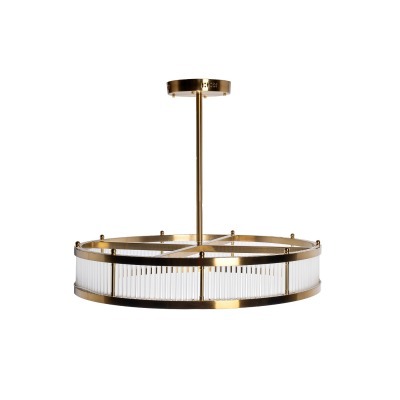 Люстра Ancona круглая бронза/стекло прозр. d85см (TT-00013205)