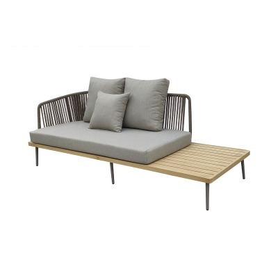 Диван трехместный левосторонний "BAYLEY" уличный серый 220*84*75см (TT-00012375)