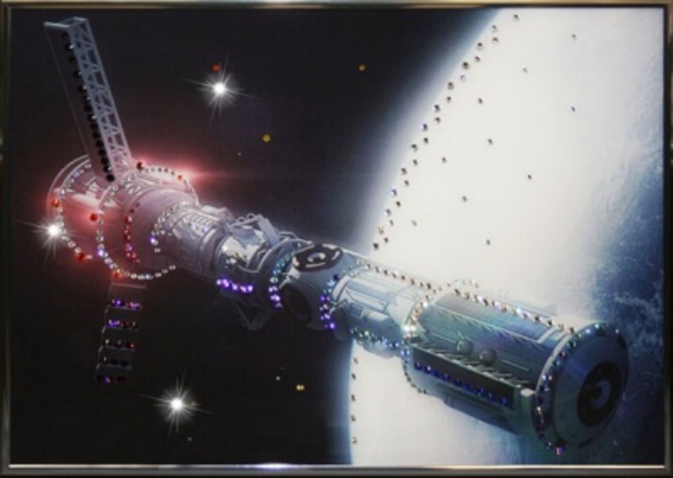 Фото Картина В космосе с кристаллами Swarovski (1338) - интернет-магазин МегаТерем в Москве