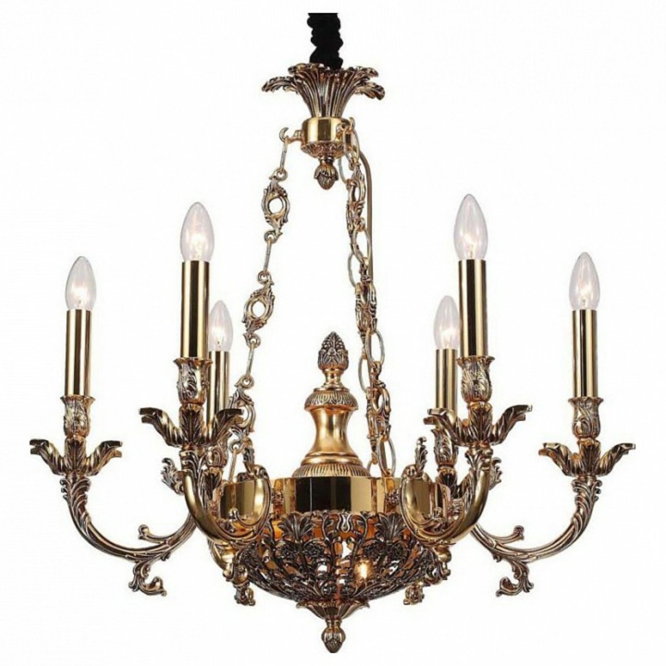 Фото Подвесная люстра Lucia Tucci Firrnze FIRENZE 1781.8.2 antique gold LT_FIRENZE_1781.8.2_antique_gold - интернет-магазин МегаТерем в Москве