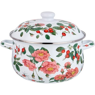 Кастрюля agness эмалированн...