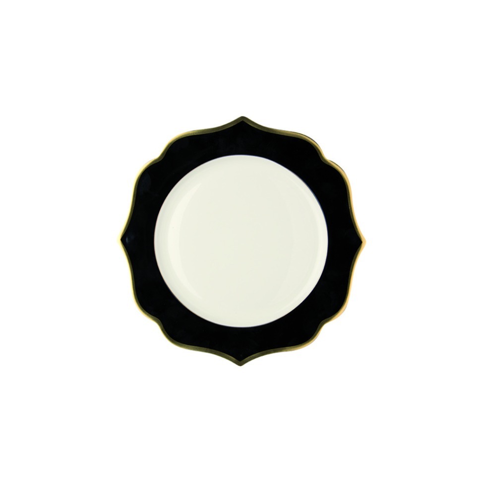 Фото Тарелка LION005NE002200, 20 см, костяной фарфор, black, ivory, gold, LE COQ - интернет-магазин МегаТерем в Москве