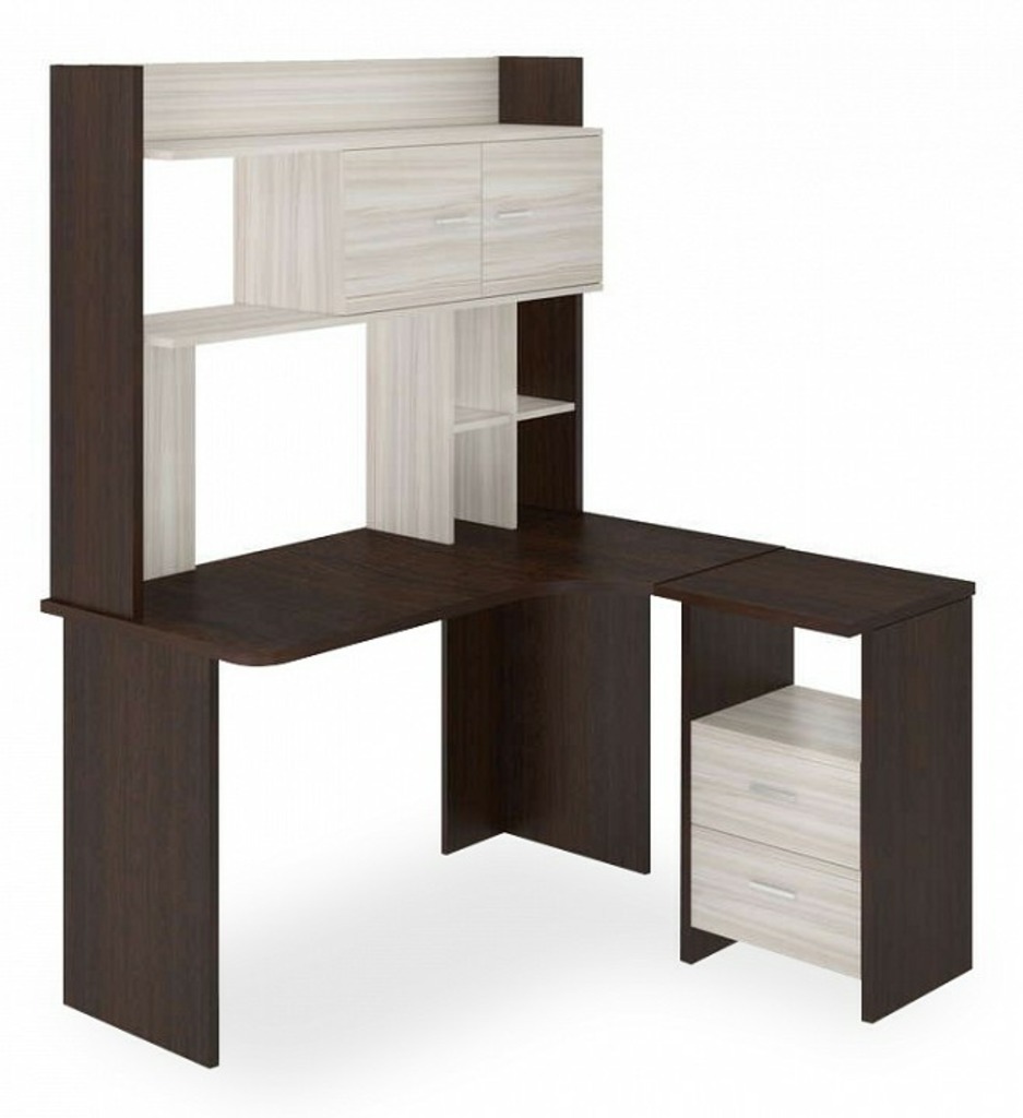 Фото Стол компьютерный Домино Lite СКЛ-Угл130+НКЛХ-130 ВК ПРАВ MER_SKL-Ugl130-NKLH-130_VK_PRAV - интернет-магазин МегаТерем в Москве