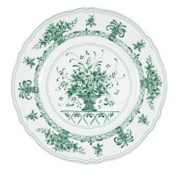 Тарелка LNAN032VD002205, 20.5, фарфор, white, green, LE COQ