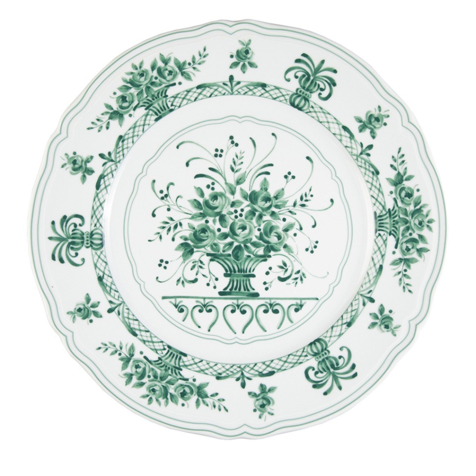 Фото Тарелка LNAN032VD002205, 20,5 см, фарфор, white, green, LE COQ - интернет-магазин МегаТерем в Москве