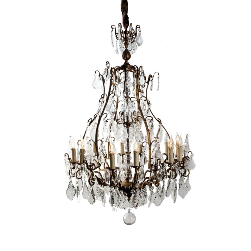 Фото Люстра СhandelierTexas, бронза, стекло, gold/white, ROOMERS FURNITURE - интернет-магазин МегаТерем в Москве