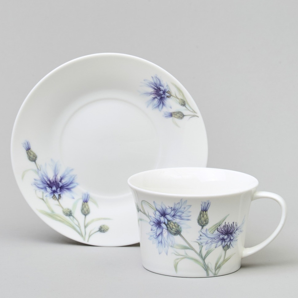 Фото Чайная пара lefard васильки 250 мл (760-838)  - интернет-магазин МегаТерем в Москве