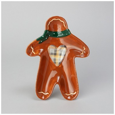 Тарелка закусочная agness “пряничный домик" 20,8*15,5*2,8 см (358-2274) 