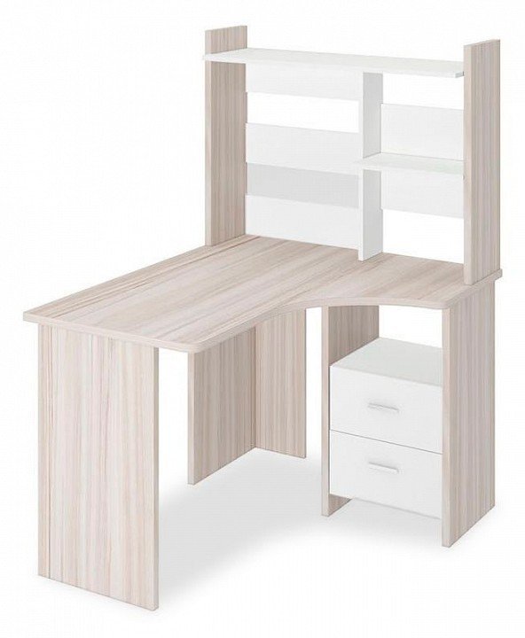 Фото Стол компьютерный Домино Lite СКЛ-Угл120+НКЛ-100 КБЕ ПРАВ MER_SKL-Ugl120_NKL-100_KBE_PRAV - интернет-магазин МегаТерем в Москве