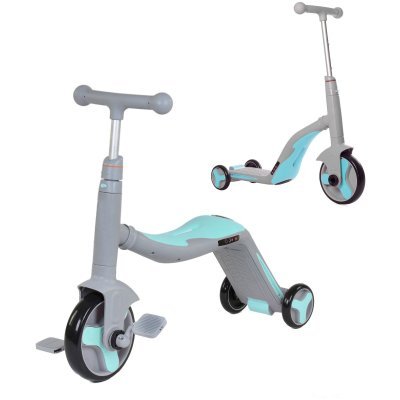 Детский самокат-беговел с м...